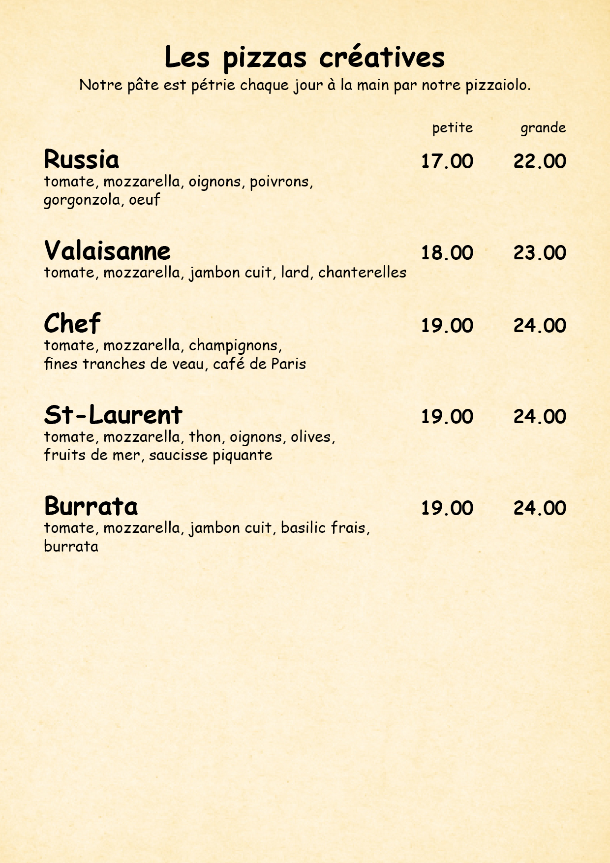 CARTES DE MENUS ST LAURENT 2025 OK13