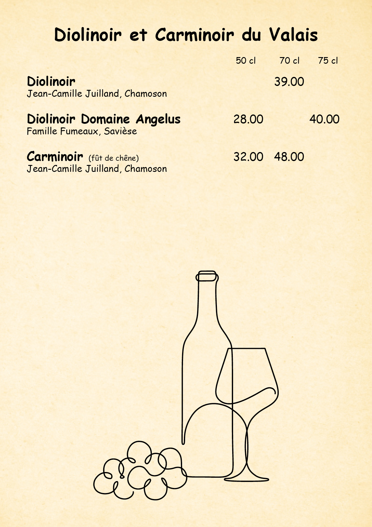 CARTES DE MENUS ST LAURENT 2025 OK20