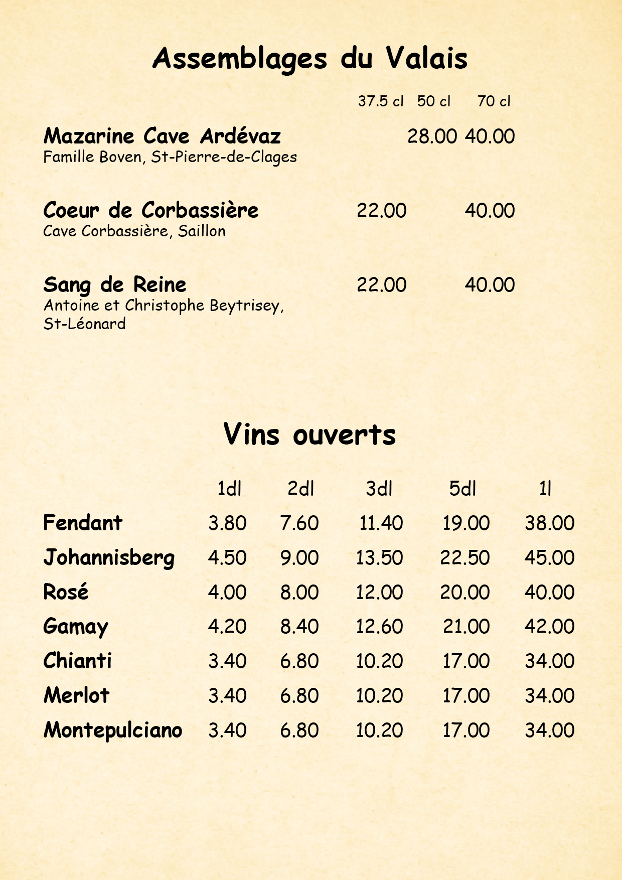 CARTES DE MENUS ST LAURENT 2025 OK22