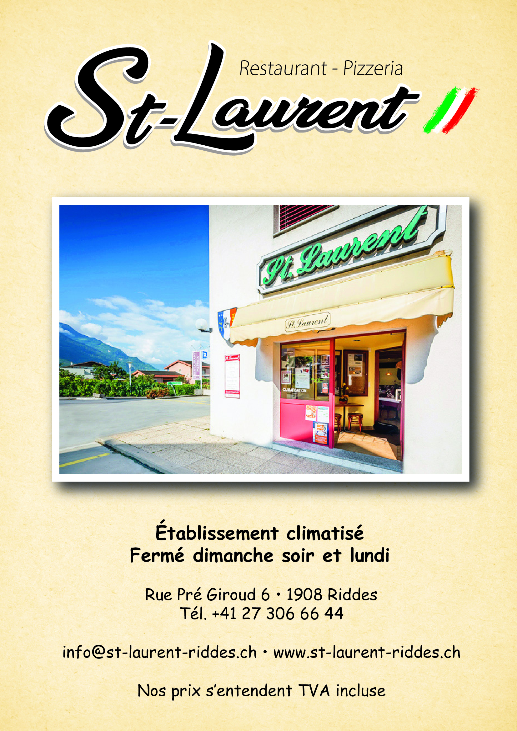 CARTES DE MENUS ST LAURENT 2025 OK