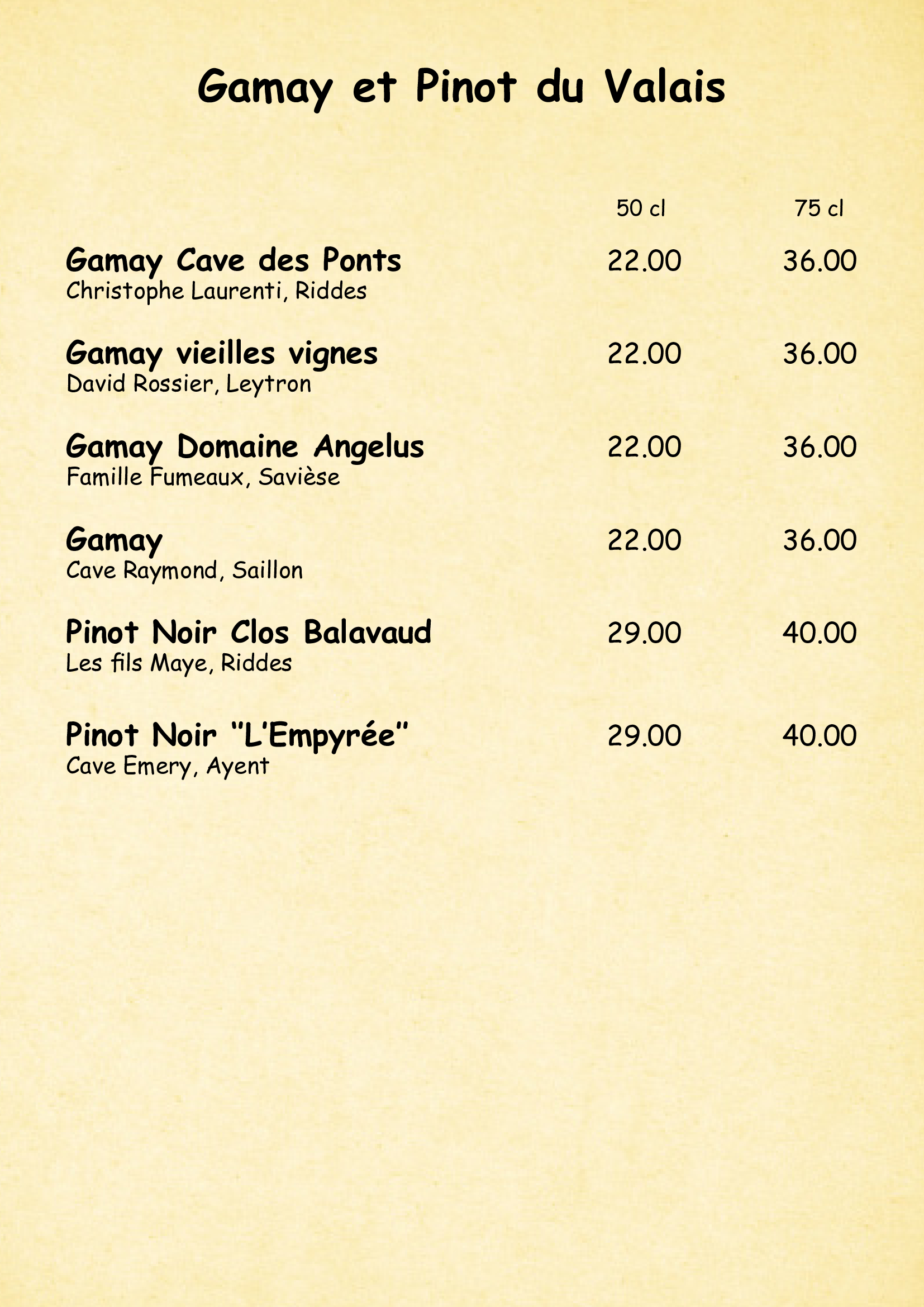 CARTES DE MENUS ST LAURENT 2025 OK18