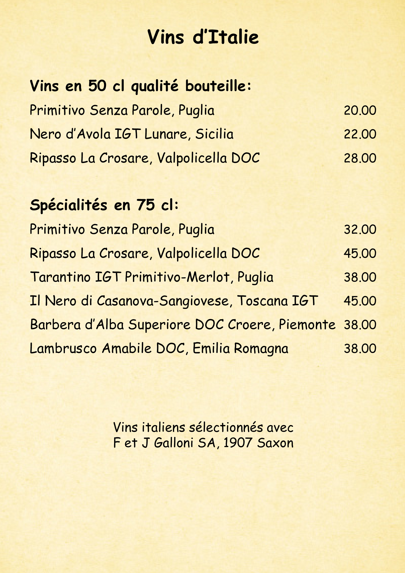 CARTES DE MENUS ST LAURENT 2025 OK23